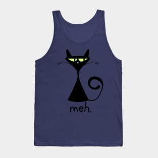 Funny Sarcastic Black Kitten Tank Top